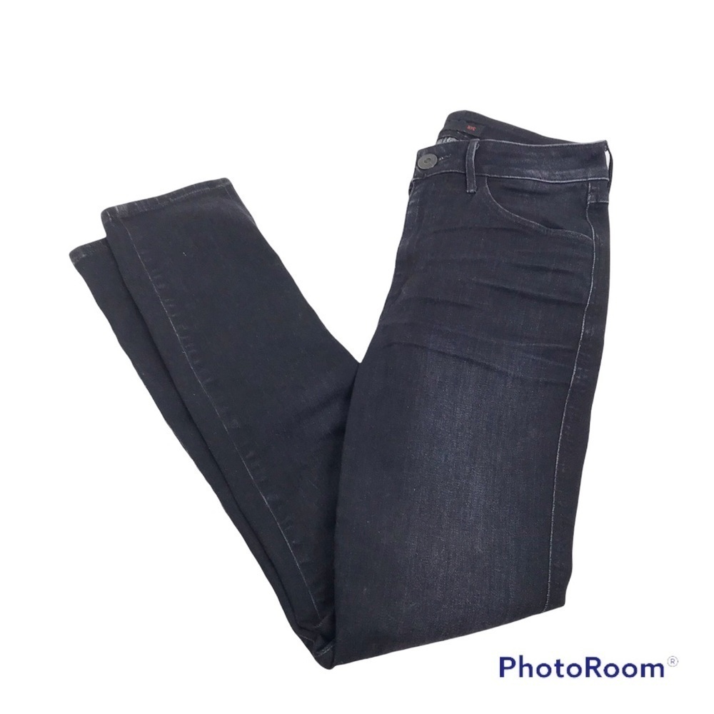 3x1 NYC dark wash zip up open hem denim jeans size 24
